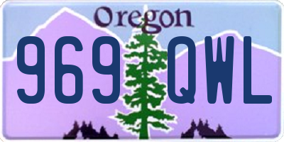 OR license plate 969QWL