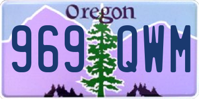 OR license plate 969QWM