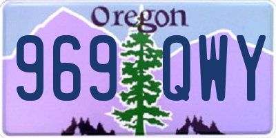 OR license plate 969QWY