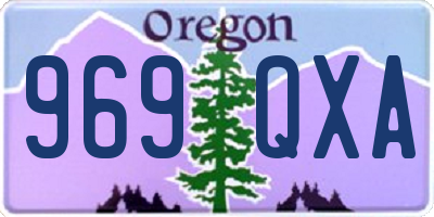 OR license plate 969QXA