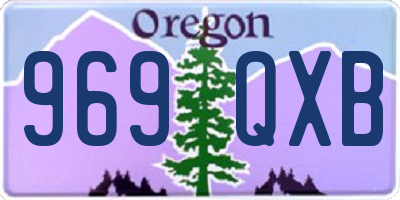 OR license plate 969QXB