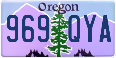 OR license plate 969QYA
