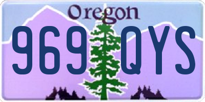 OR license plate 969QYS