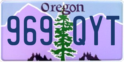 OR license plate 969QYT