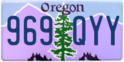 OR license plate 969QYY