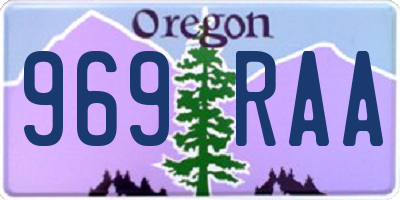 OR license plate 969RAA