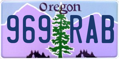 OR license plate 969RAB