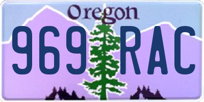 OR license plate 969RAC