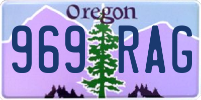 OR license plate 969RAG
