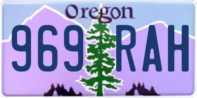OR license plate 969RAH