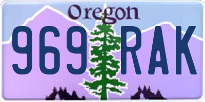 OR license plate 969RAK