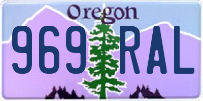 OR license plate 969RAL