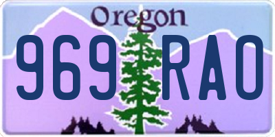 OR license plate 969RAO