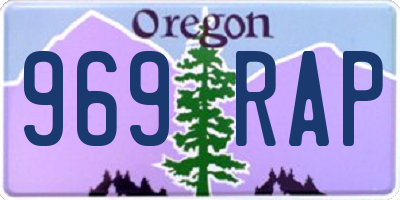 OR license plate 969RAP