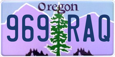 OR license plate 969RAQ