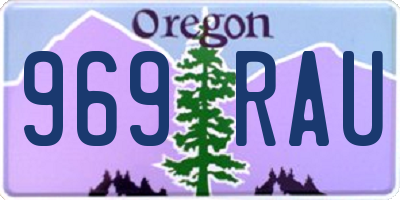 OR license plate 969RAU