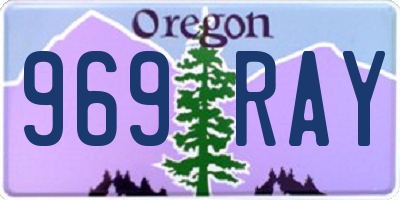 OR license plate 969RAY