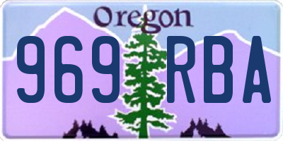 OR license plate 969RBA