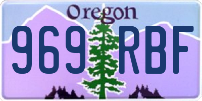 OR license plate 969RBF