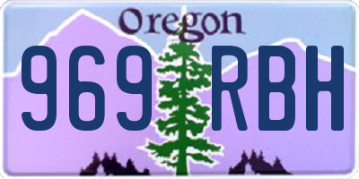 OR license plate 969RBH