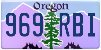 OR license plate 969RBI
