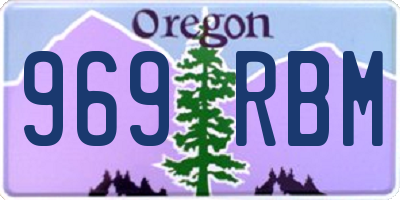 OR license plate 969RBM
