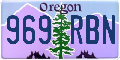 OR license plate 969RBN