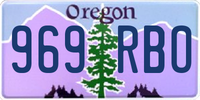 OR license plate 969RBO