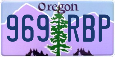 OR license plate 969RBP