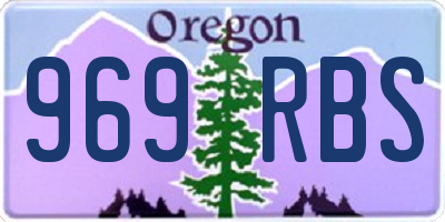 OR license plate 969RBS
