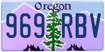 OR license plate 969RBV