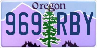OR license plate 969RBY