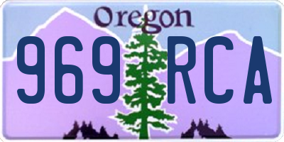 OR license plate 969RCA