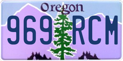 OR license plate 969RCM