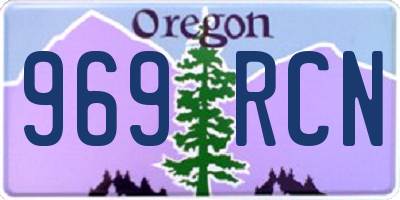 OR license plate 969RCN