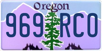 OR license plate 969RCO