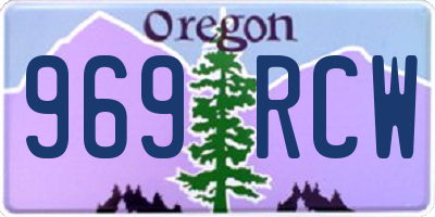 OR license plate 969RCW