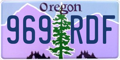 OR license plate 969RDF