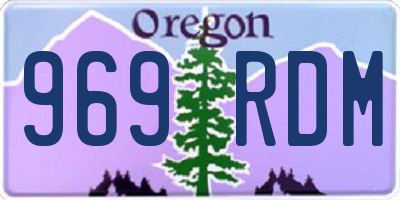 OR license plate 969RDM