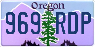 OR license plate 969RDP