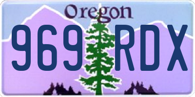 OR license plate 969RDX