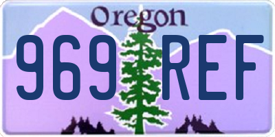 OR license plate 969REF