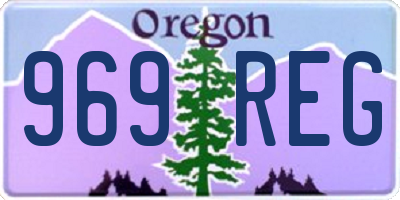 OR license plate 969REG