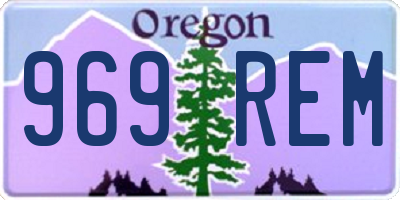 OR license plate 969REM