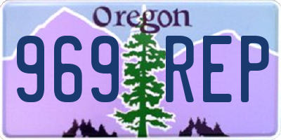 OR license plate 969REP