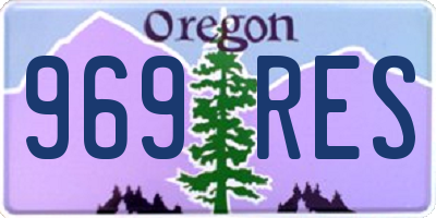 OR license plate 969RES