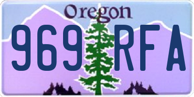 OR license plate 969RFA