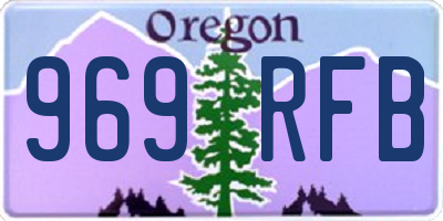 OR license plate 969RFB