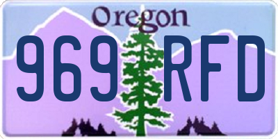 OR license plate 969RFD