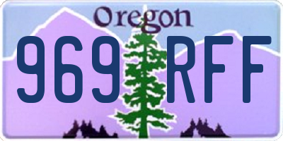 OR license plate 969RFF